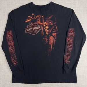 Yankee Harley-Davidson Bristol CT Live to Ride American Flag Graphic Long Sleeve